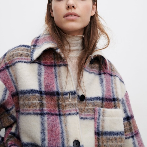 Zara plaid overshirt/shacket - Picture 5 of 11